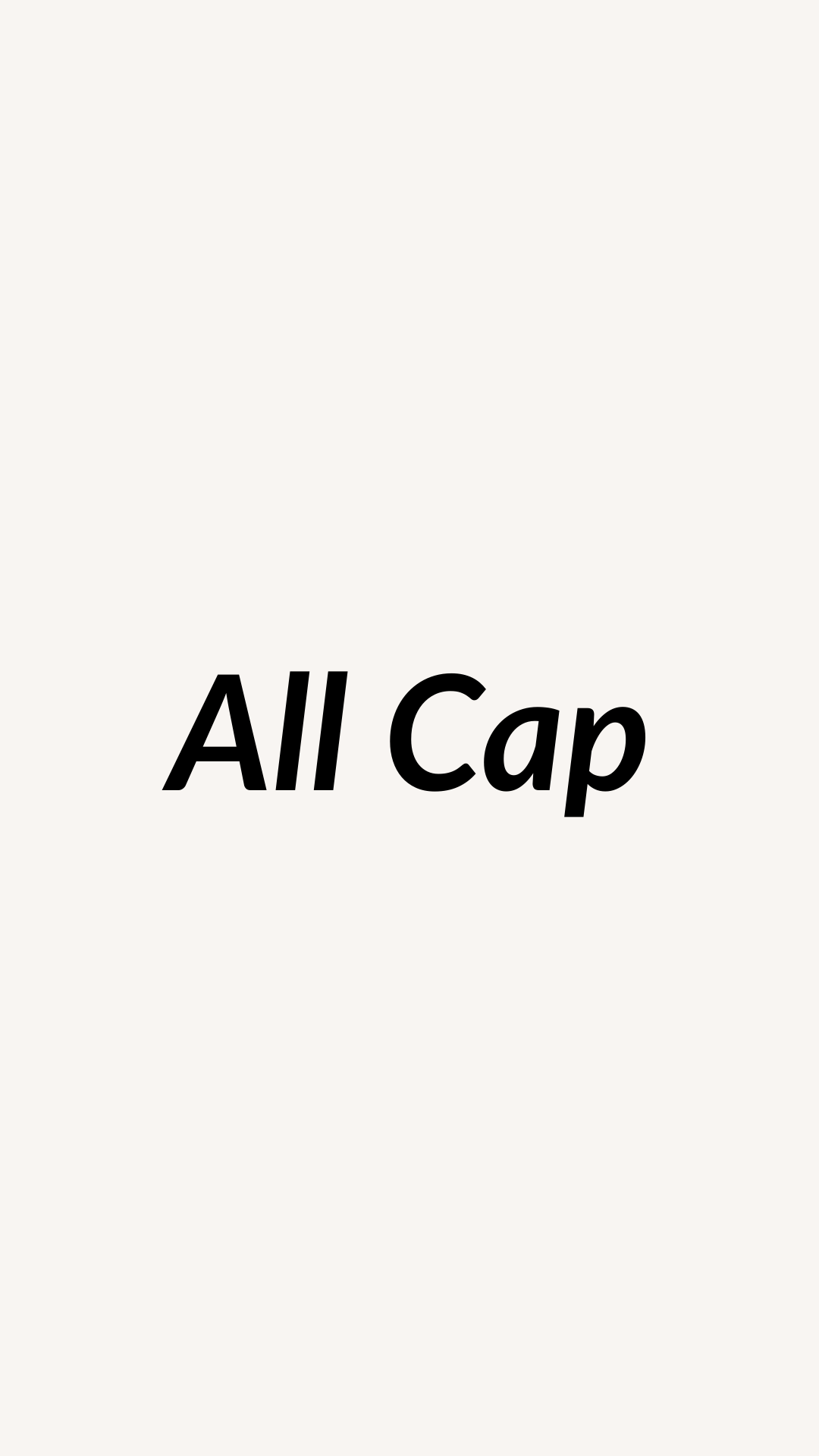 All Cap