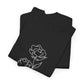 Breathe Tee – Floral Black Minimalism