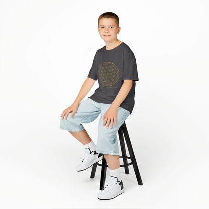 Sacred Geometry Kids Tee – Midnight Edition Charcoal