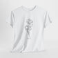 Breathe Tee – Floral White Minimalism