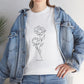 Breathe Tee – Floral White Minimalism