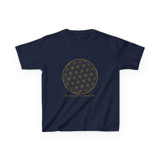 Sacred Geometry Kids Tee – Midnight Edition Navy