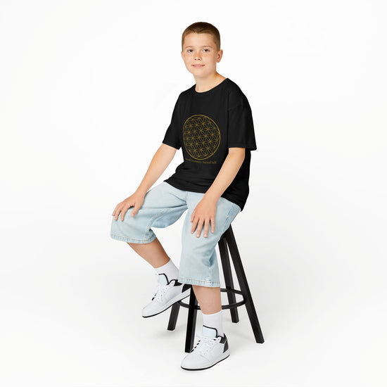 Sacred Geometry Kids Tee – Midnight Edition Black