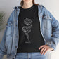 Breathe Tee – Floral Black Minimalism