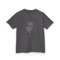 Breathe Kids Tee – Floral Minimalism Charcoal