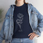 Breathe Tee – Floral Navy Minimalism