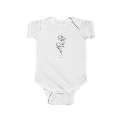 Breathe Baby Bodysuit – Floral Minimalism