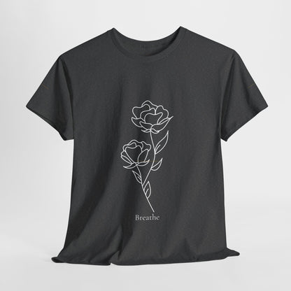 Breathe Tee – Floral Minimalism