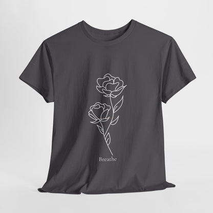 Breathe Tee – Floral Minimalism