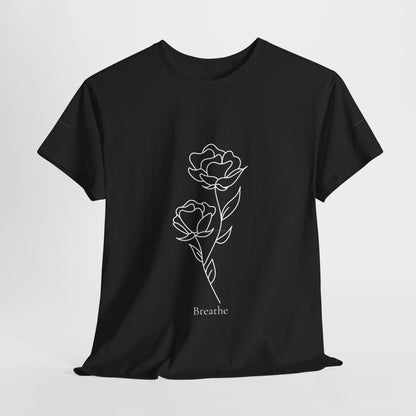 Breathe Tee – Floral Minimalism