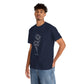 Breathe Tee – Floral Navy Minimalism