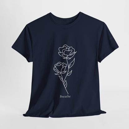 Breathe Tee – Floral Minimalism