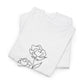 Breathe Tee – Floral White Minimalism