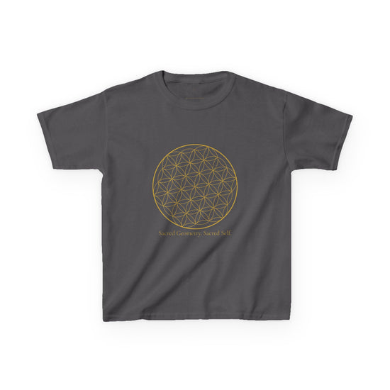 Sacred Geometry Kids Tee – Midnight Edition Charcoal