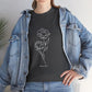 Breathe Tee – Floral Dark Heather Minimalism