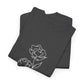 Breathe Tee – Floral Dark Heather Minimalism
