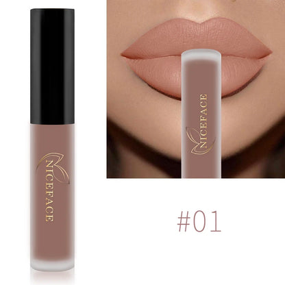 NICEFACE Liquid Matte Lipstick – Velvet Finish & Waterproof Wear