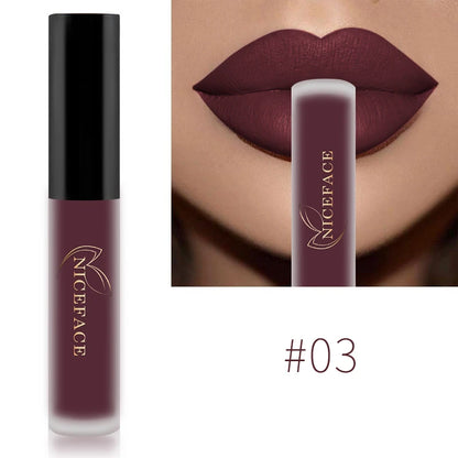NICEFACE Liquid Matte Lipstick – Velvet Finish & Waterproof Wear