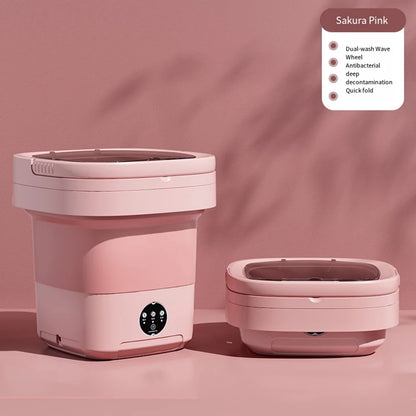 Mini Folding Washing Machine – 8L Capacity, Automatic Modes & Travel-Friendly Design
