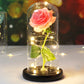 Galaxy Rose with Fairy Lights in Dome – Perfect Gift