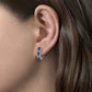 Elegant Blue Zirconia Hoop Earrings for Women