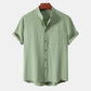 Varek Modern Stand Collar Cardigan – Premium Short Sleeve Casual Shirt for Men