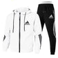 Adidas Men’s Sports Zipper Hoodie & Casual Sweatpants Set