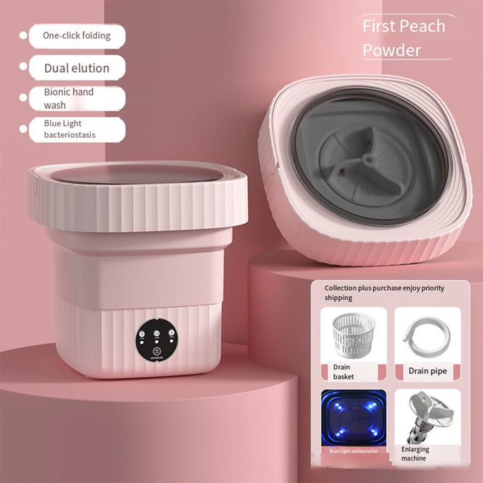 Mini Folding Washing Machine – 8L Capacity, Automatic Modes & Travel-Friendly Design