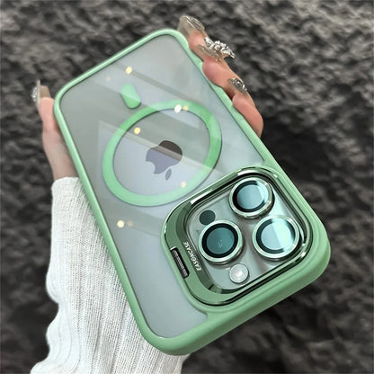 Luxury Magnetic iPhone Case with Lens Protector & Wireless Charging