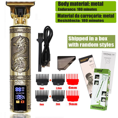 T9 Vintage Electric Hair Trimmer for Men – Rechargeable & Stylish