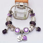 Elegant Charm Bracelet for Women – Cherry Blossom, Heart & Crystal Beads