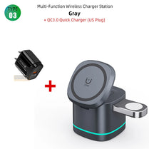 3-in-1 Magnetic Wireless Charger for Apple Devices - 15W Fast Charge
