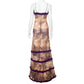Luxury Furry Halter Dress – Split Evening Gown for Special Occasions