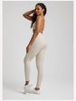 Buttery Soft Gym Set – Leggings & Backless Sports Bra Matching Outfit