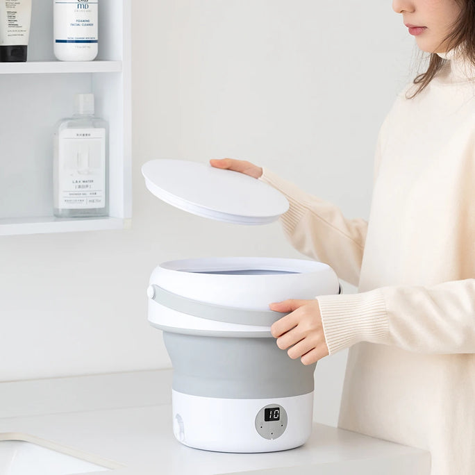 Mini Folding Washing Machine – 8L Capacity, Automatic Modes & Travel-Friendly Design