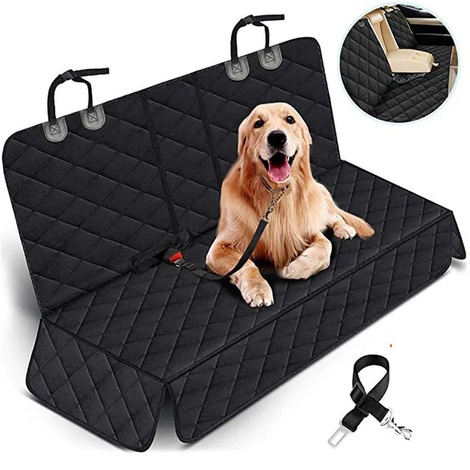 Dog Car Seat Cover - Waterproof Backseat Cushion for Pets