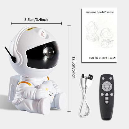 Astronaut Star Projector Night Light – USB Rechargeable & Remote Control