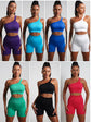 Seamless High-Waist Yoga Set – Workout Leggings & Crop Top for Women