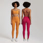 Buttery Soft Gym Set – Leggings & Backless Sports Bra Matching Outfit