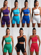 Seamless High-Waist Yoga Set – Workout Leggings & Crop Top for Women