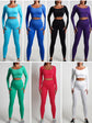 Seamless High-Waist Yoga Set – Workout Leggings & Crop Top for Women