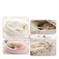 Plush Covered Cat Bed – Warm Round Sleeping Nest for Small Dogs & Kittens
