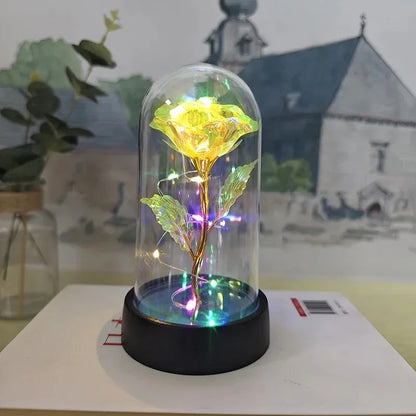Galaxy Eternal Rose in Glass Dome
