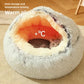 Plush Covered Cat Bed – Warm Round Sleeping Nest for Small Dogs & Kittens