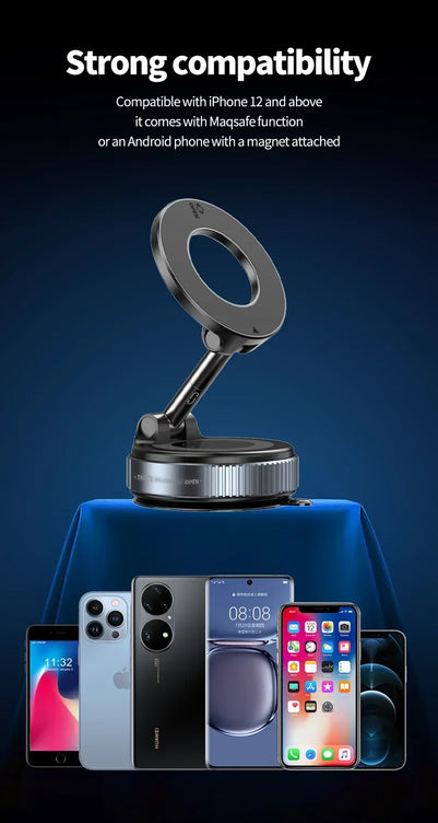 Xiaomi K007 Magnetic Car Mount – 360° Foldable Phone Holder with Strong Vacuum Suction | Universal Stand