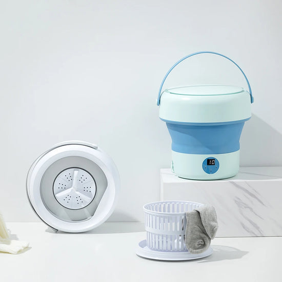 Mini Folding Washing Machine – 8L Capacity, Automatic Modes & Travel-Friendly Design
