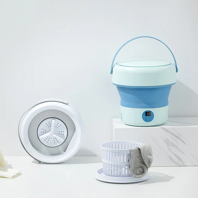 Mini Folding Washing Machine – 8L Capacity, Automatic Modes & Travel-Friendly Design