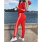 Adidas Trusted Autumn Women’s Striped Colorblock Hoodie and Cuffed Sweatpants Set