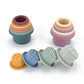 Montessori Silicone Stacking Cups – Hourglass Tower Toy for Babies