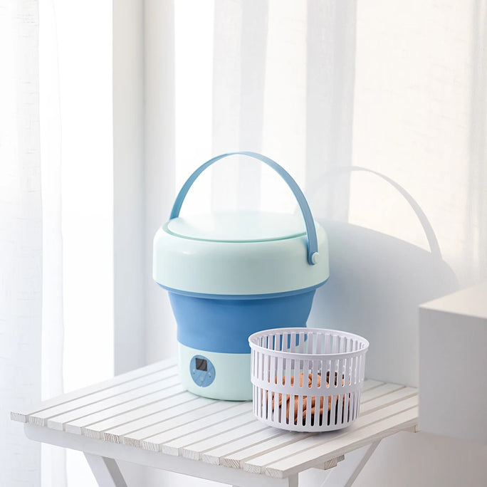 Mini Folding Washing Machine – 8L Capacity, Automatic Modes & Travel-Friendly Design